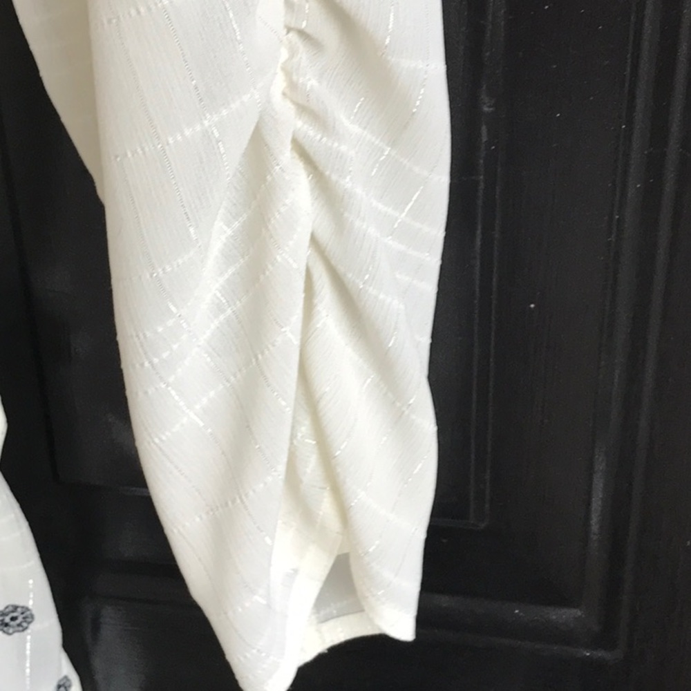 Silver Threads Run All Through This Pretty Blouse View 3